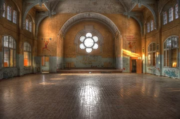 Lichtdoorlatende gordijnen Oud Ziekenhuis Beelitz Sanatorium Beelitz Heilstätten