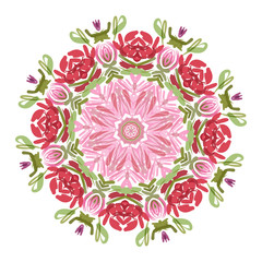 Floral frame circle for your design