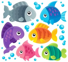 Cercles muraux Pour enfants Fish theme collection 1