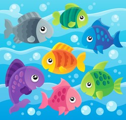Obraz na płótnie Canvas Fish theme image 7