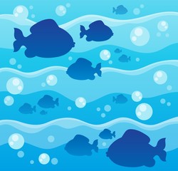 Naklejka premium Fish theme image 8