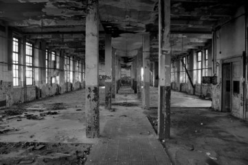 Abandoned factory hall