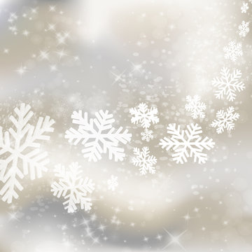 Xmas background. Abstract winter design with stars and snowflake