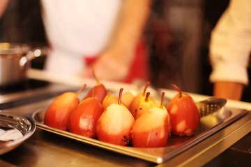Birnen auf Blech