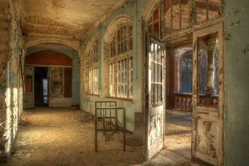 Crédence de cuisine en verre imprimé Ancien hôpital Beelitz Ancien hôpital abandonné