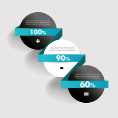 Circle infographics. Web banner template. Vector background.