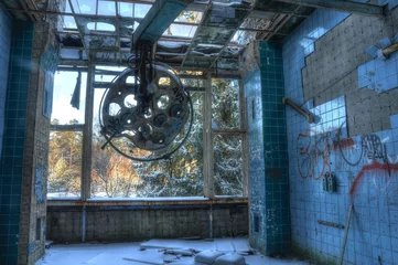 Plexiglas foto achterwand Oude verlaten operatiekamer in Beelitz © Stefan Schierle