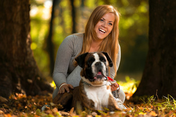 Women Playing With Dog