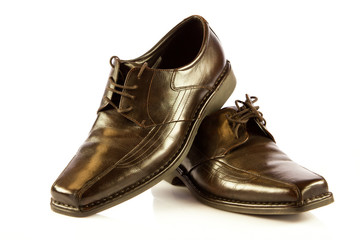 classic man's shoes isolated on white background