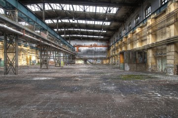 Obraz premium Opuszczona sala, zagubione miejsce, stara