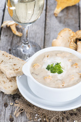 Bowl with Chanterelle Cream Soup