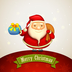 Santa Claus with Christmas gift
