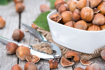 Portion of Hazelnuts