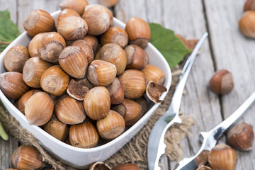 Bowl with Hazelnuts