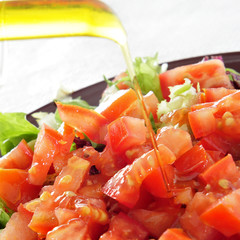 salad with olive oil