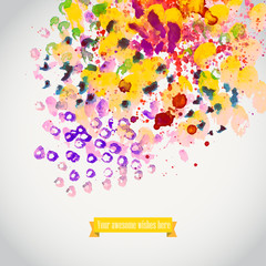 Vector watercolor spray texture. Watercolor spray background, pa