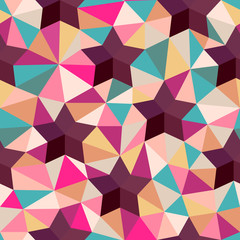 Obraz premium Vector background of repeating geometric stars and triangles. St