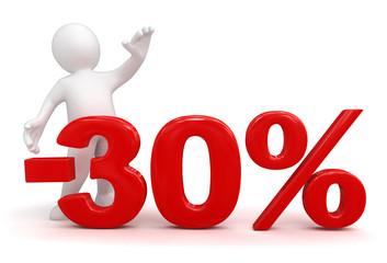 Man and Percent (clipping path included)