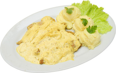 Chicken fillets with curry