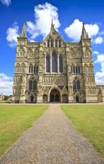 Fototapeta na wymiar West Facade Salisbury Cathedral, England ,UK