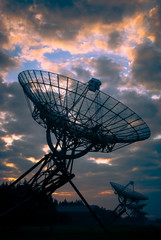 Radio Telescopes  in Westerbork, the Netherlands