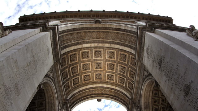 Timelapse of the arc de triomphe, paris 