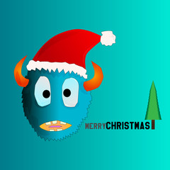 Vector Reindeer Postcard