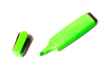 Green marker isolated on white