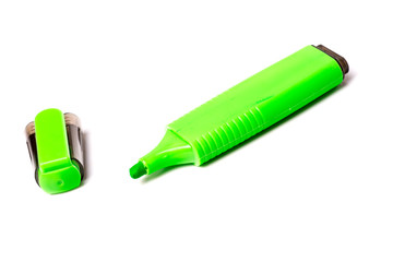 Green marker isolated on white