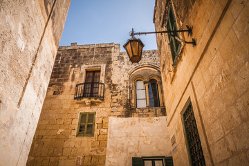 Fototapeta na wymiar Medieval street in Mdina, Malta