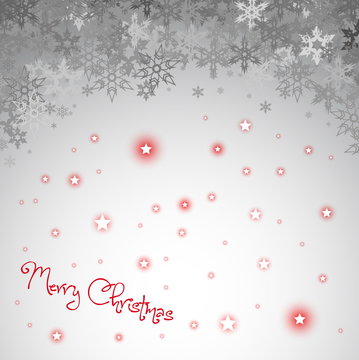 Christmas Greeting Card - Retro Merry Christmas lettering - vect