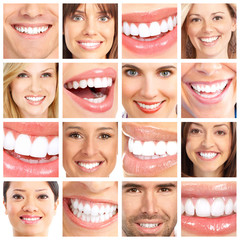 People teeth collage.