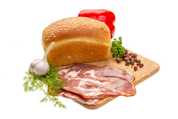 Bacon with vegetables