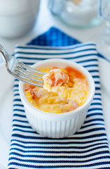 Casserole, baked eggs and cheese