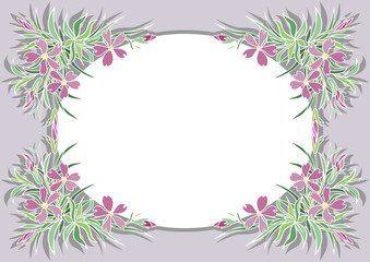 Fototapeta na wymiar Abstract floral frame