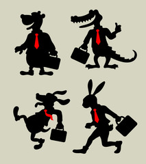Animal Business Silhouettes