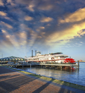New Orleans. Famous Bateaux on Mississippi River