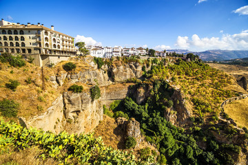 Ronda, one of the most famous white villages of Malaga, Spain.