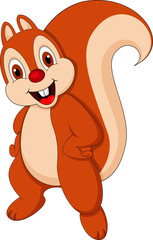 Fototapeta premium Cute squirrel cartoon