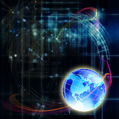 Science abstract technology.Globaliz ation background
