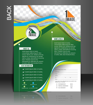 Tennis Competition Back Flyer Template