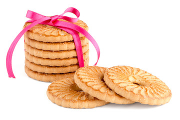 Festive wrapped rings biscuits