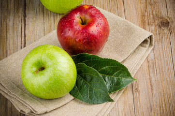Apples in a napkin