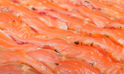 Thin slices of the trout