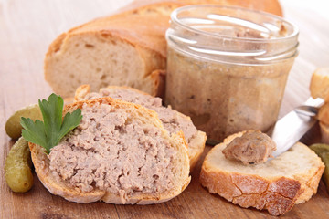 bread, meat spread