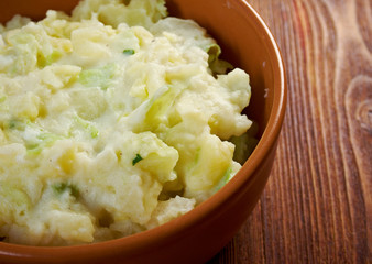 Dish of Colcannon potato