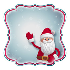 Christmas label with Santa Claus, place your text