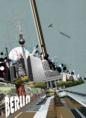 Berlin Collage - obrazy, fototapety, plakaty