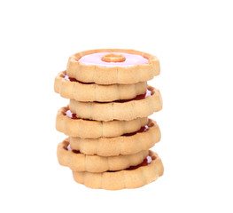 Stack of biscuits. Close up.