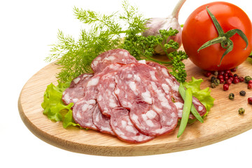 Fresh ripe salami